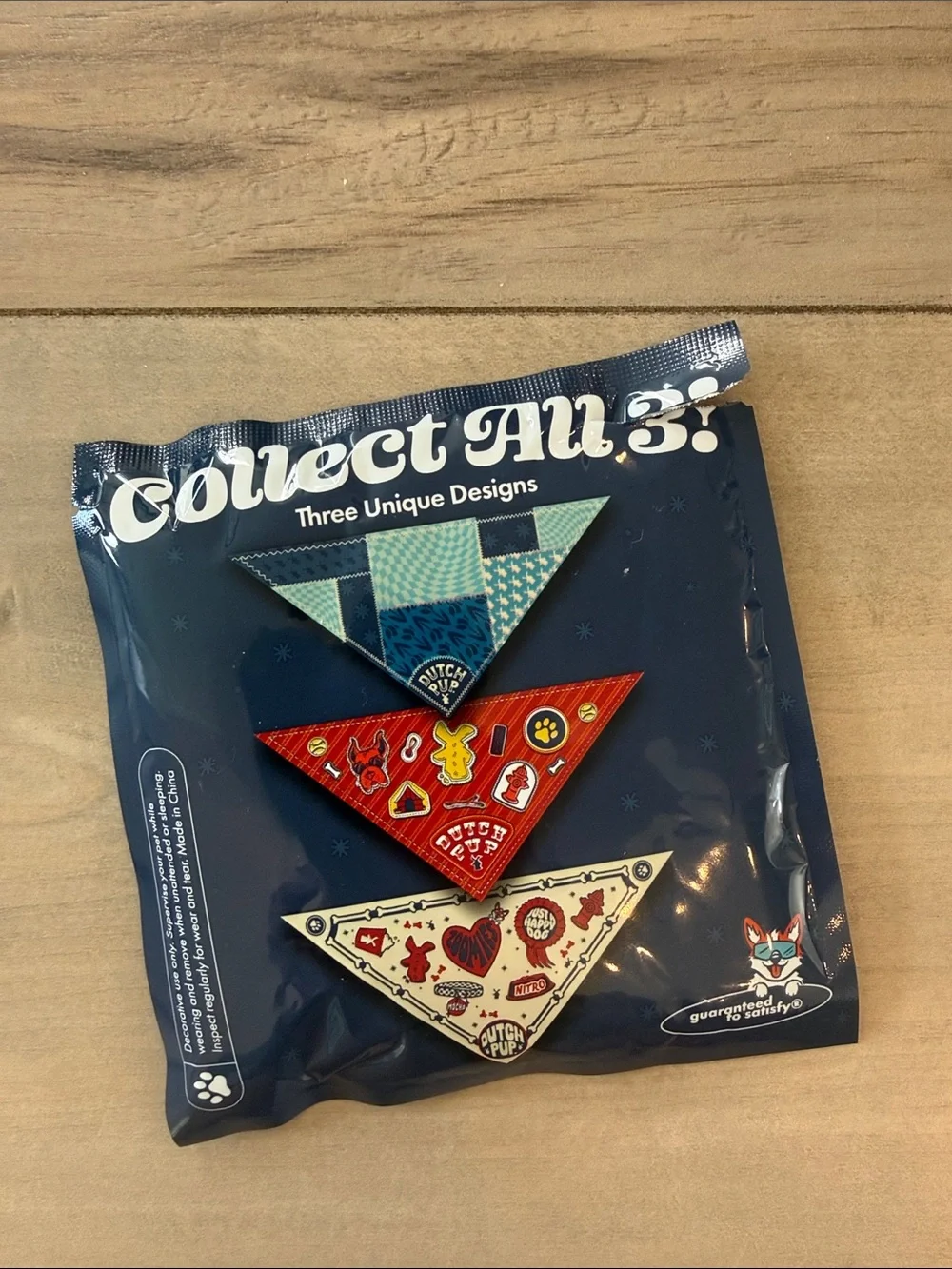 Dutch Bros Navy Blue Mystery Dog Bandana- red